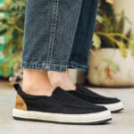 Chaussures slip-on tissu Noir homme – style casual