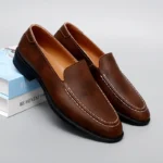 Mocassins homme cuir véritable RoyalOutwear marron