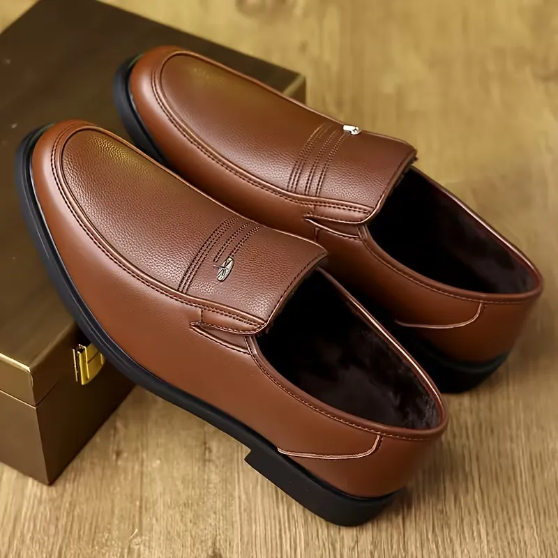 Mocassins cuir homme marron doublés Mocassins en cuir marron pour homme avec doublure chaude et semelle souple