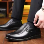Mocassins en cuir noir pour homme – style élégant et confortable