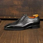 Chaussures Oxford en cuir marron foncé pour homme – Royal Outwear