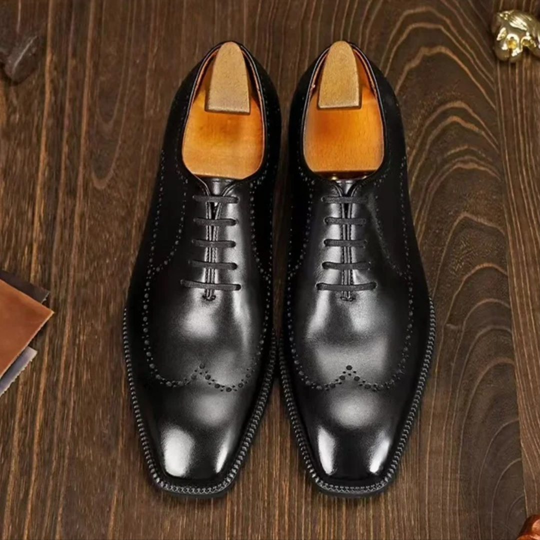 Chaussures homme cuir noir – angle latéral