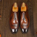 Chaussures homme cuir noir – angle latéral