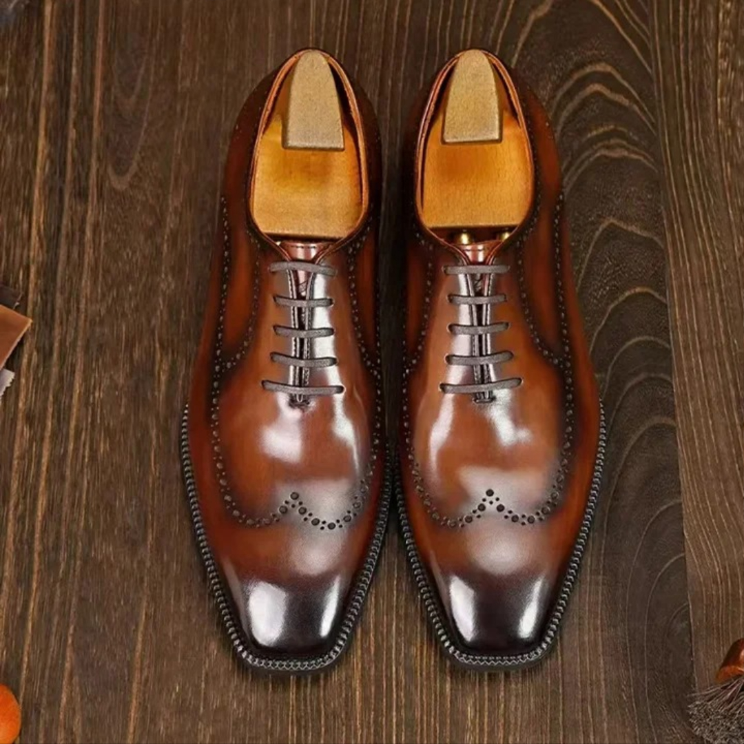 Chaussures homme cuir noir – angle latéral