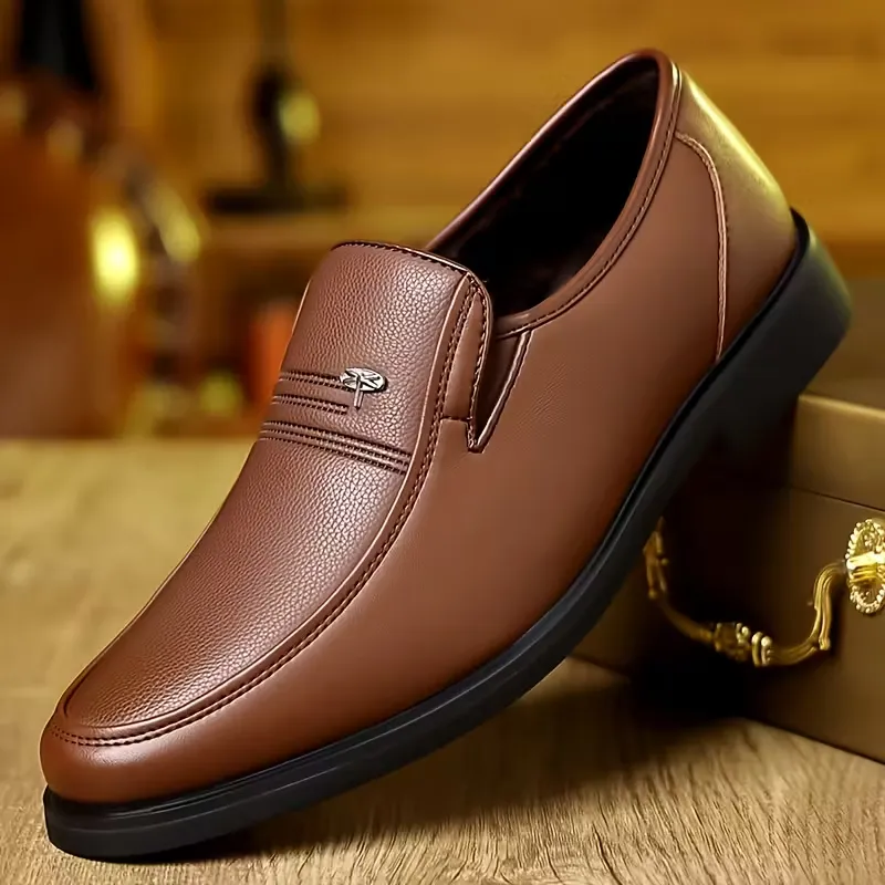 Mocassins cuir homme marron doublés Mocassins en cuir marron pour homme avec doublure chaude et semelle souple