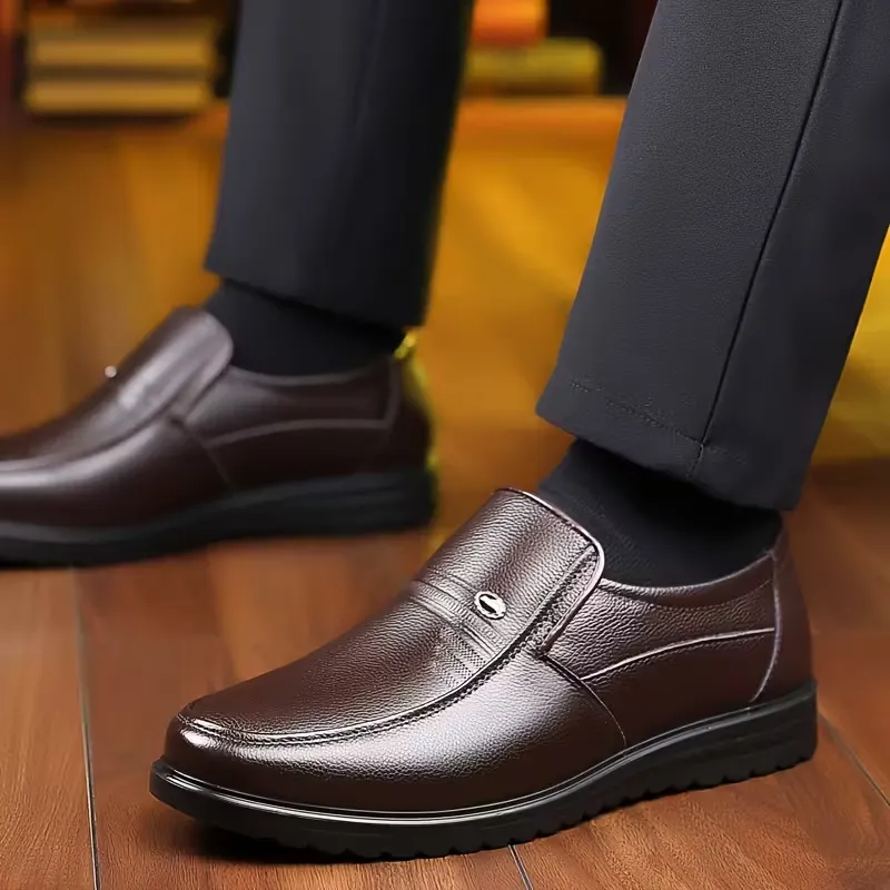 Mocassins cuir homme marron – semelle confort