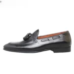 Mocassins à glands en cuir pour homme – NOIR