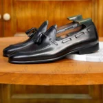 Mocassins à glands en cuir pour homme – NOIR
